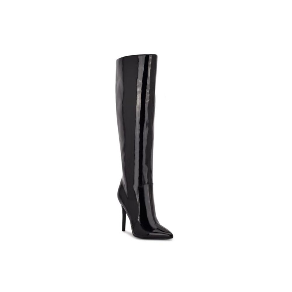 NINE WEST Womens Black Padded Taler Pointy Toe Stiletto Zip-Up Dress Boots 8 M